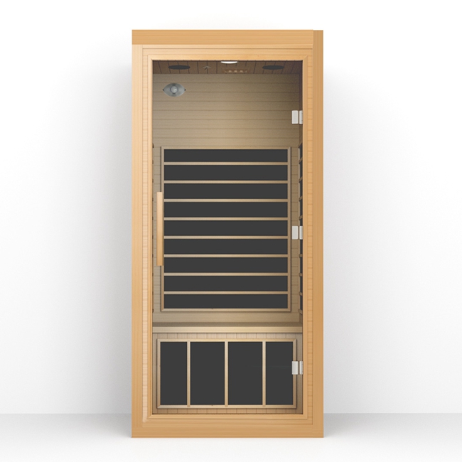 Customized Modern Home Use 1 Person Near Far Infrared Sauna Cabinet Wooden Dry Sauna Room