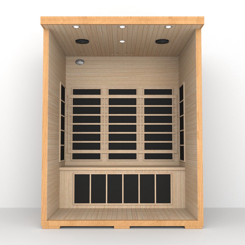 Home Indoor Canadian Hemlock Infrared Sauna Room For 3 Person Size